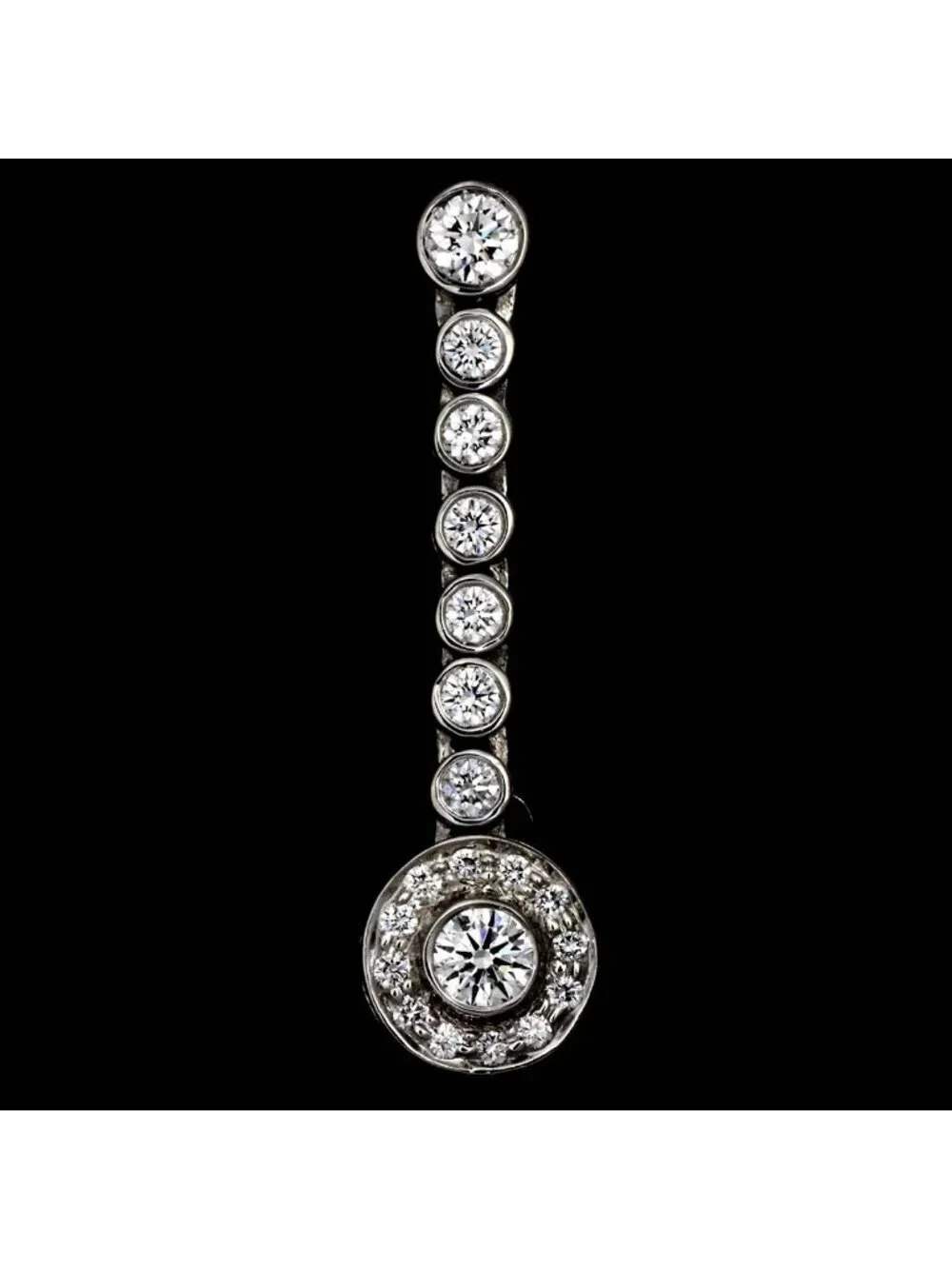 Tiffany & Co Jazz Graduated Diamond Earrings Pt Platinum Pierced